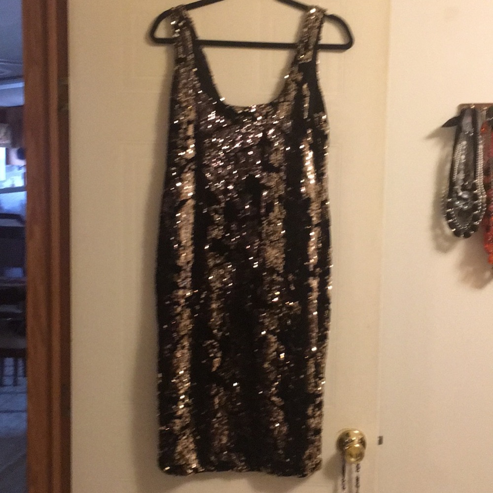 10. BARDOT Gold sequined dress. SZ 8